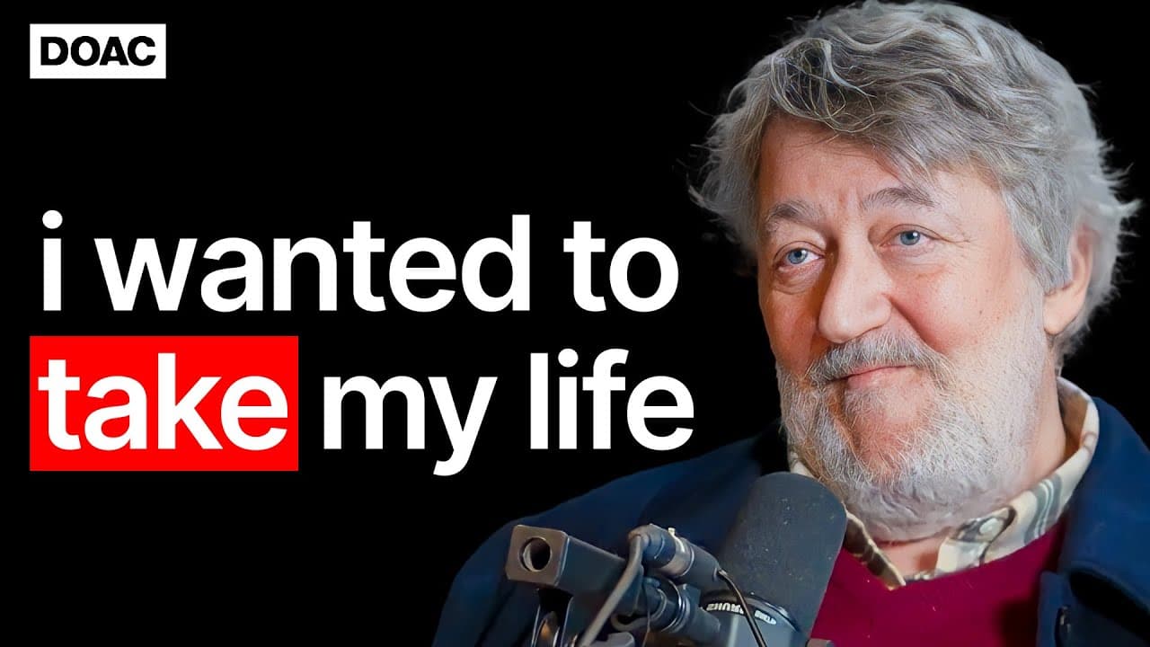 Stephen Fry: “Lost, alone and I wanted to take my life”